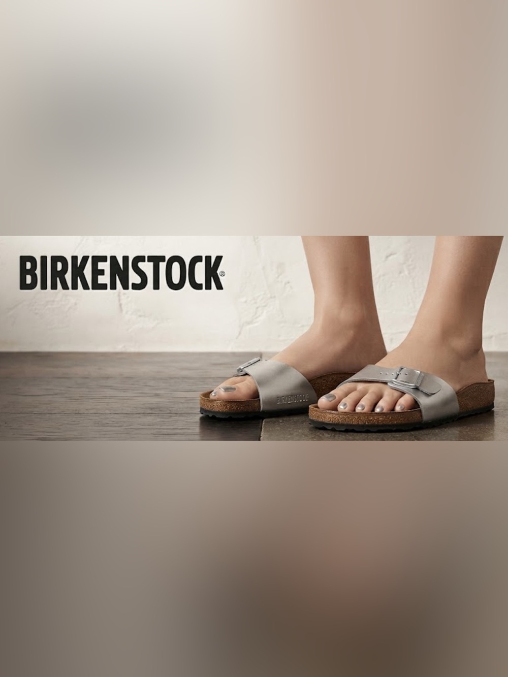 Authentic Birkenstock signature designer silver sandals sz 7 Euro 38